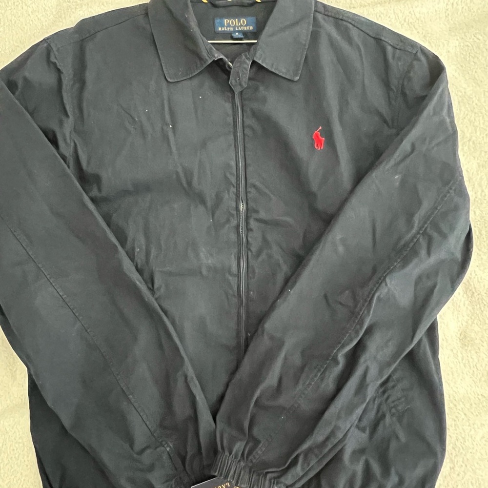 NWT. Men’s Polo by Ralph Lauren Navy Harrington Jacket with Red Pony
